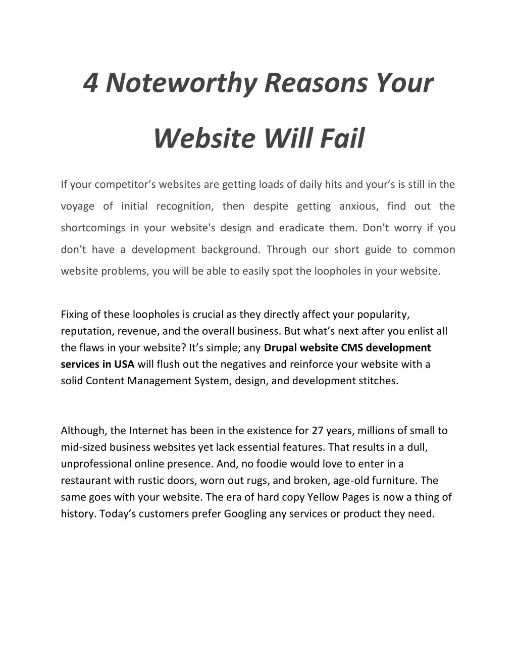 4 noteworthy reasons your