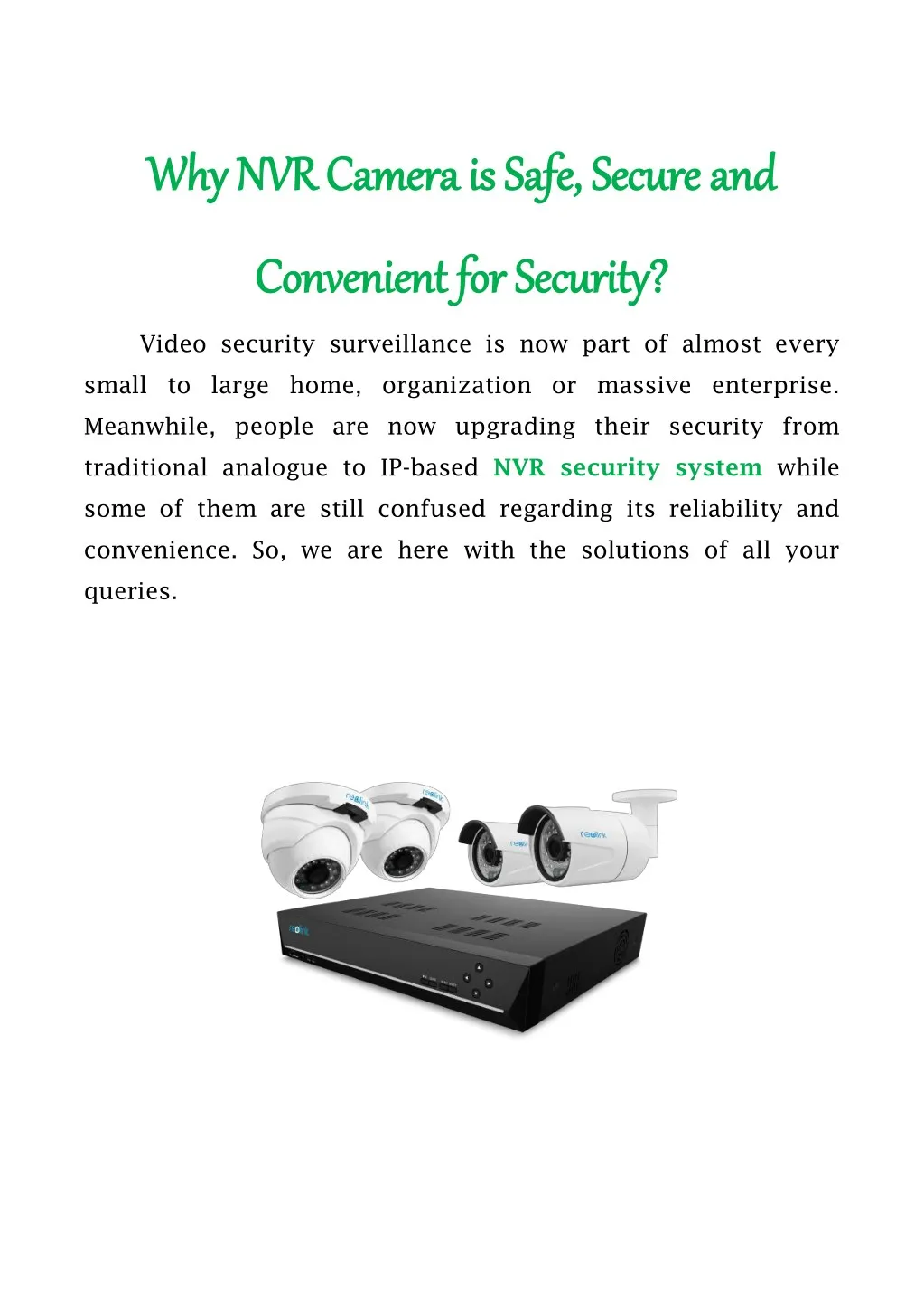 why nvr camera is safe secure and why nvr camera