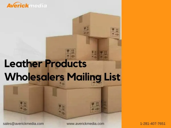 Leather Products Wholesalers Mailing List