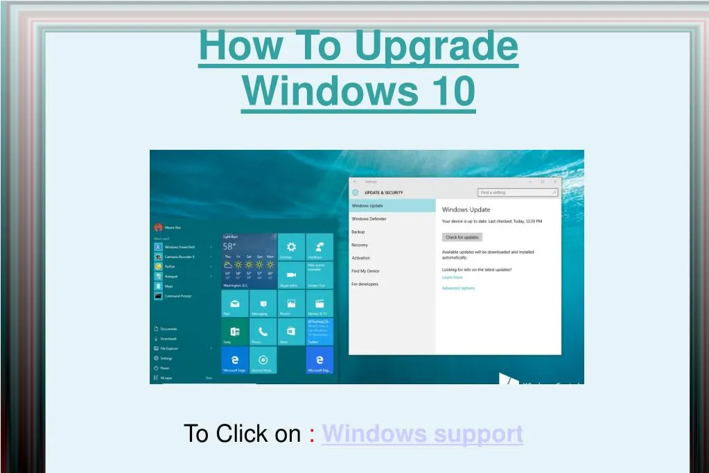 how to upgrade windows 10