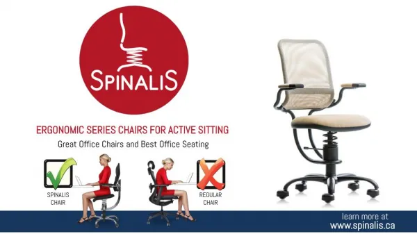 Office Chairs and Office Seating with SpinaliS Ergonomic Series Chairs for Active Sitting in Canada
