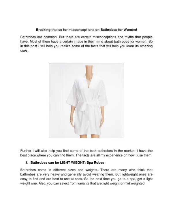 5 facts about bathrobes for women you never REALIZED!