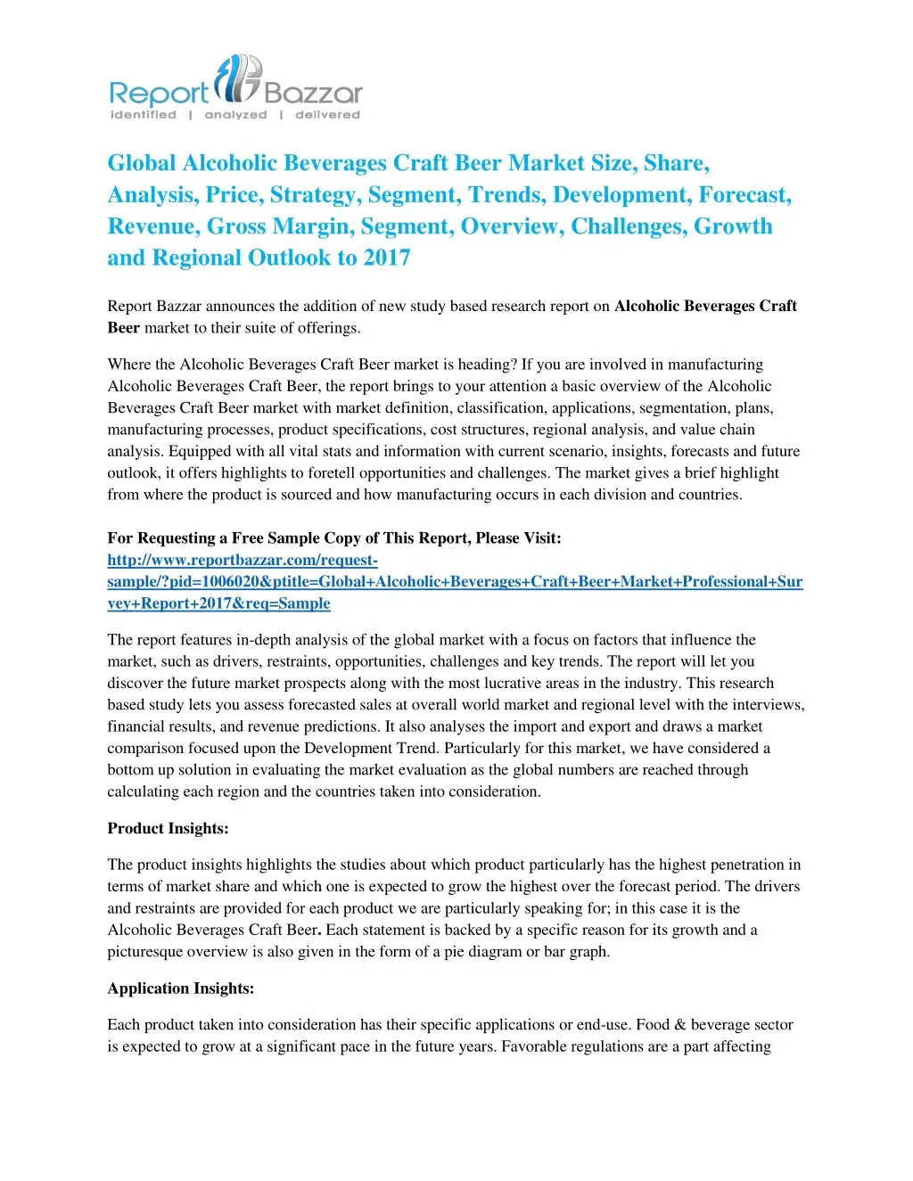 global alcoholic beverages craft beer market size