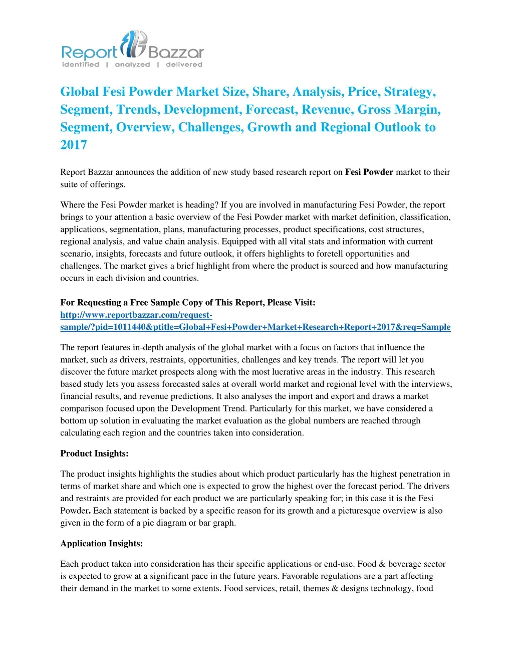 global fesi powder market size share analysis