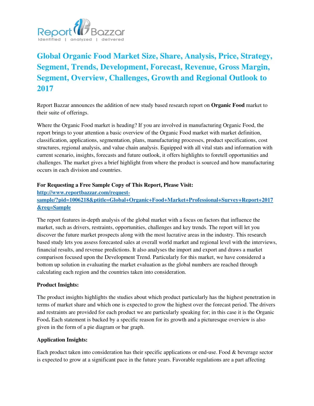 global organic food market size share analysis