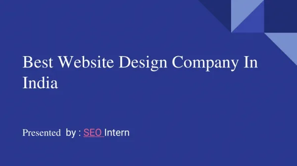 Best Website Design Company In India.