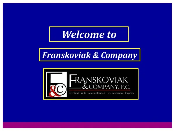 IRS Tax Problem Resolution Services from Franskoviak CPA in Michigan