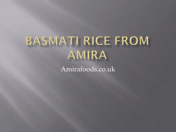 Basmati Rice from Amira