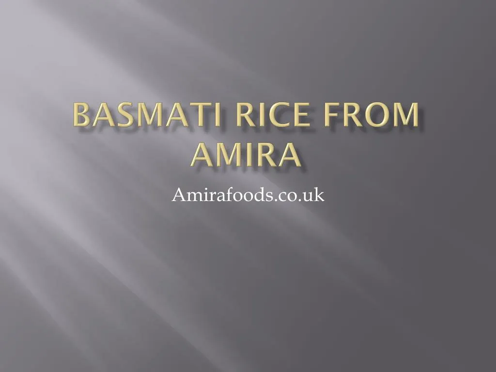 basmati rice from amira