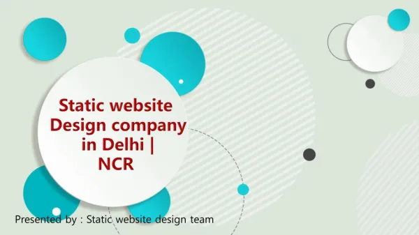 Static Website design company in Delhi | NCR