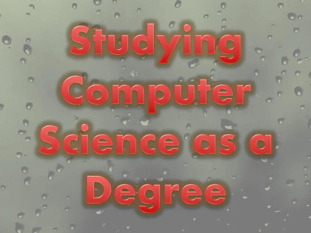 studying computer science as a degree