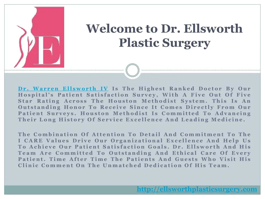 welcome to dr ellsworth plastic surgery