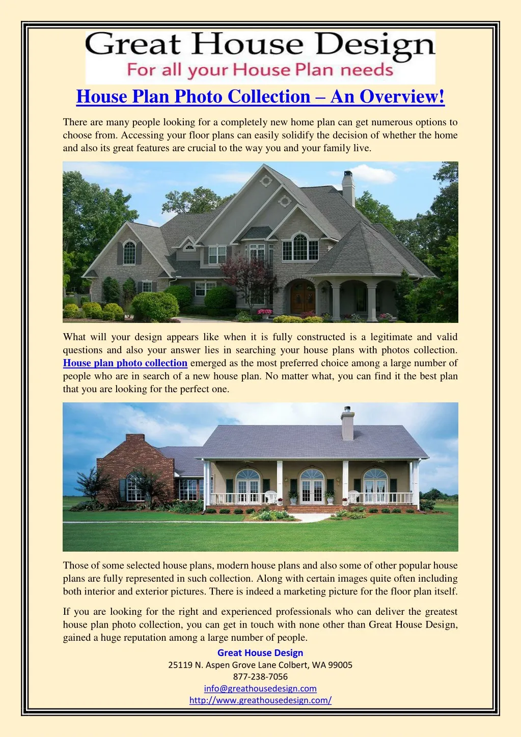 house plan photo collection an overview