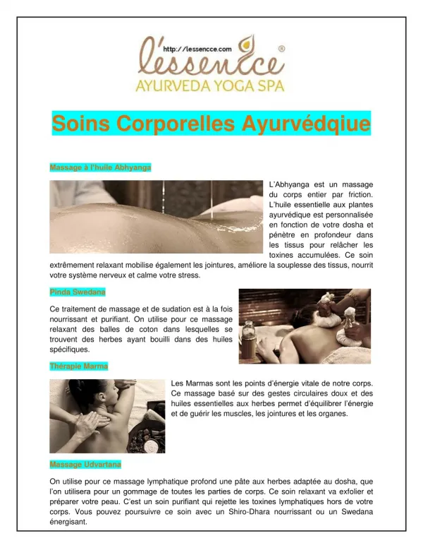 soins corporelles ayurv dqiue