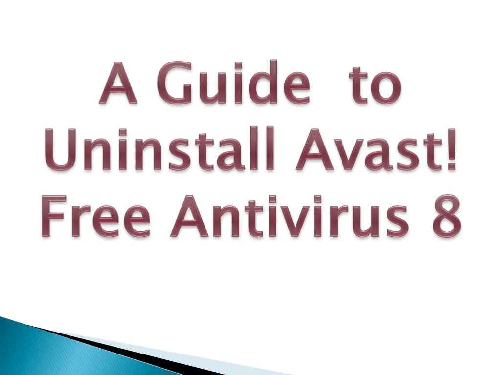 a guide to uninstall avast free antivirus 8