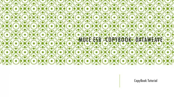 Mule ESB -CopyBook- DataWeave