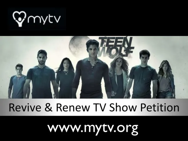 MyTV - Revive & Renew TV Show Petition