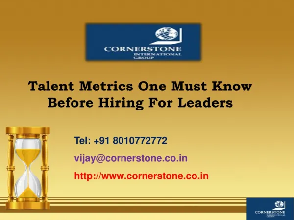 Talent Metrics One Must Know Before Hiring For Leaders
