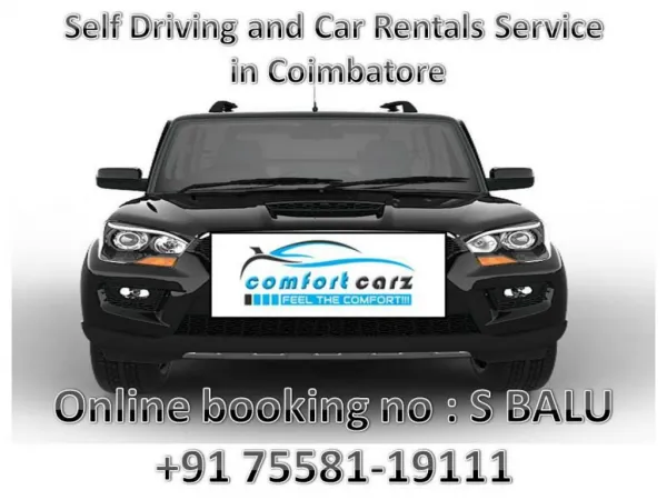 Self Driving and Car Rentals Service in Coimbatore
