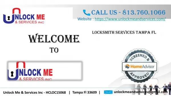 Find Out Best Locksmith Services in Tampa FL With Unlock Me and Services