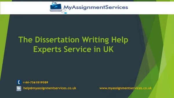The Dissertation Writing Help Experts Service in UK