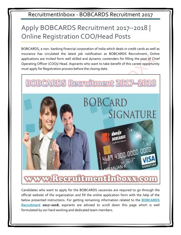 recruitmentinboxx bobcards recruitment 2017