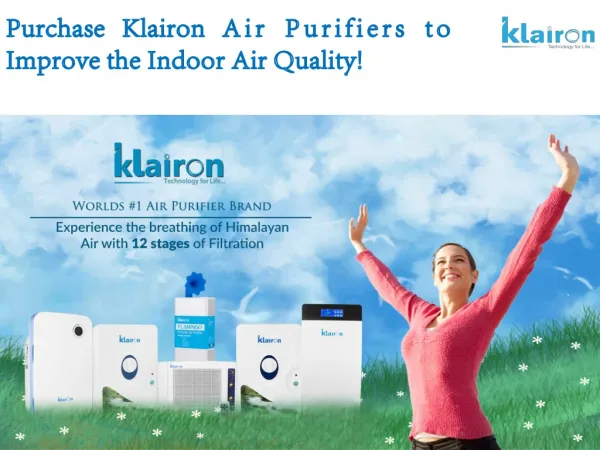 Improve Your Health with Klairon Air Purifier!