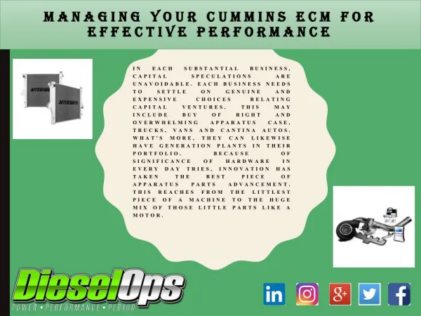 Managing Your Cummins ECM for Effective Performance