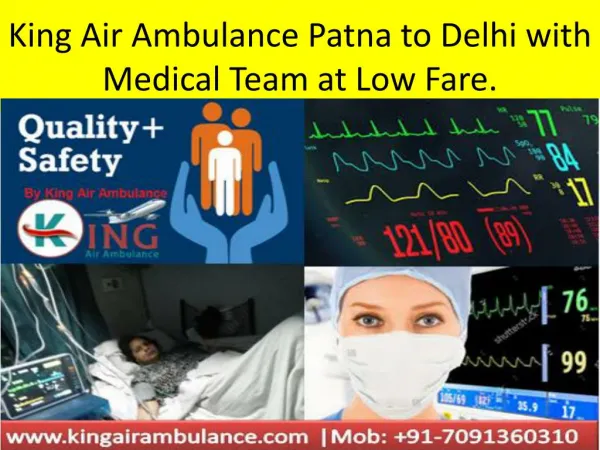 Best Medical ICU Facilities Air Ambulance Services in Patna and Ranchi