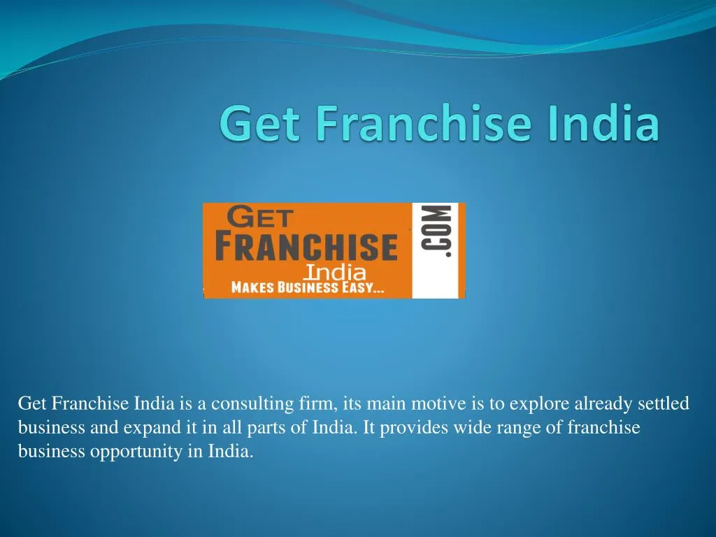 get franchise india