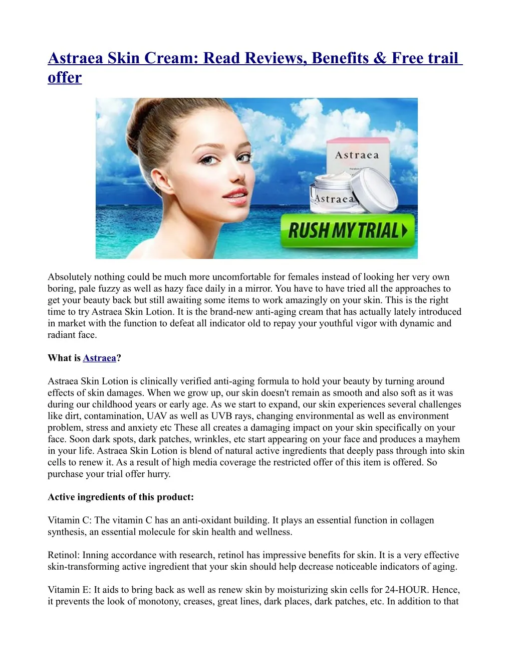 astraea skin cream read reviews benefits free