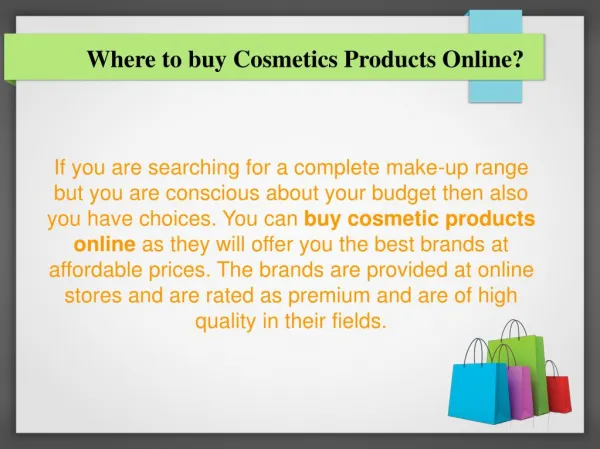 Where to Buy Cosmetics Products Online?