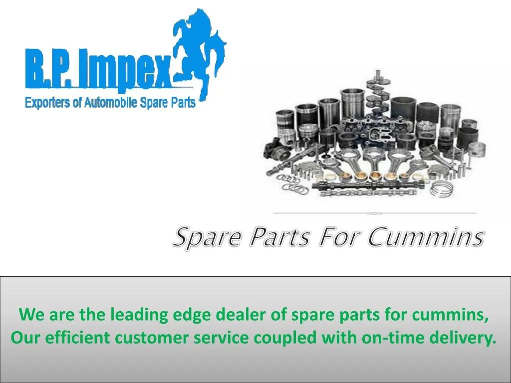 we are the leading edge dealer of spare parts