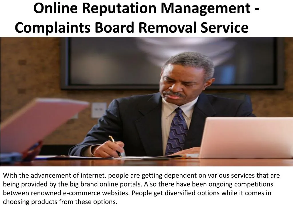 online reputation management complaints board removal service