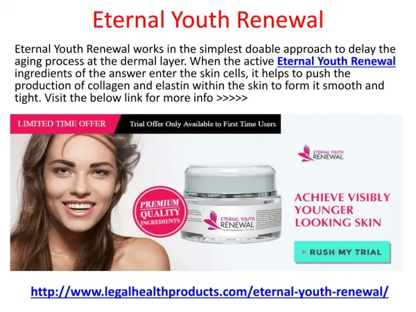 Eternal Youth Renewal Reviews, Price and Free Trial
