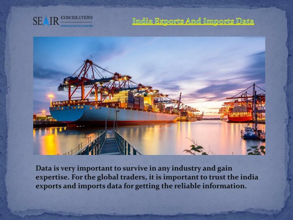 india exports and imports data