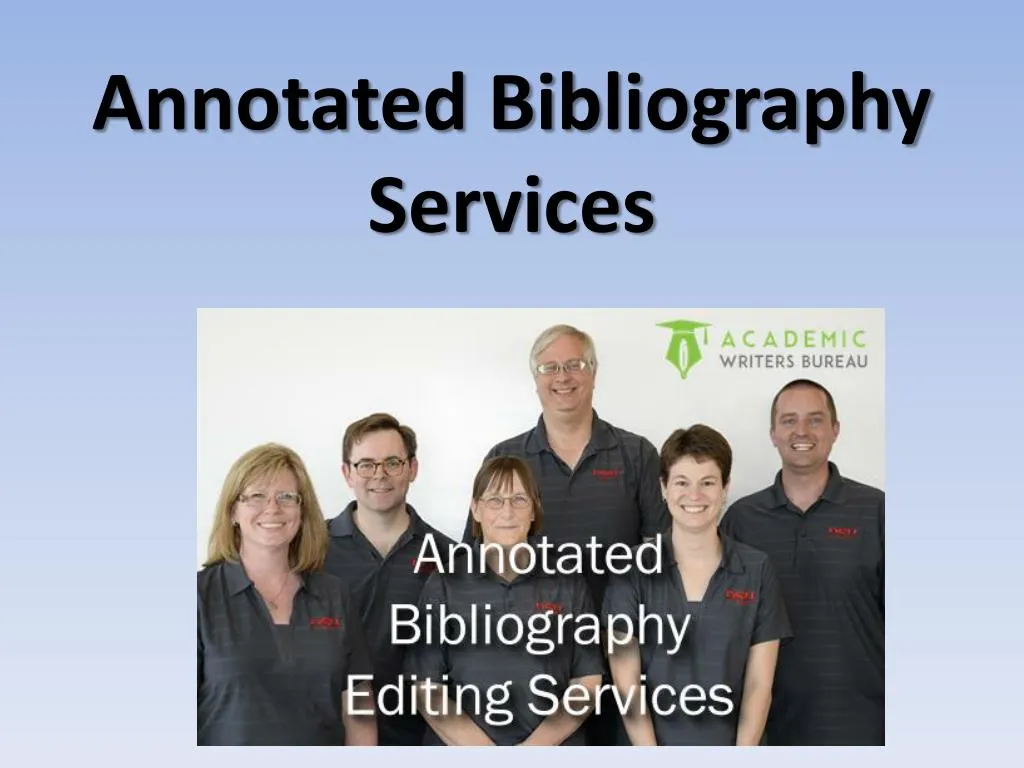 annotated bibliography services