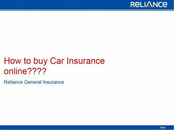 How to buy Car Insurance online part 2-Reliance General Insurance