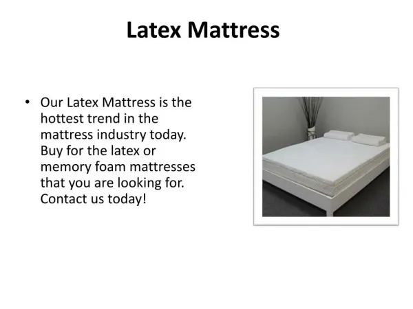 Latex mattress Canada