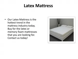 Latex mattress Canada - slide 1