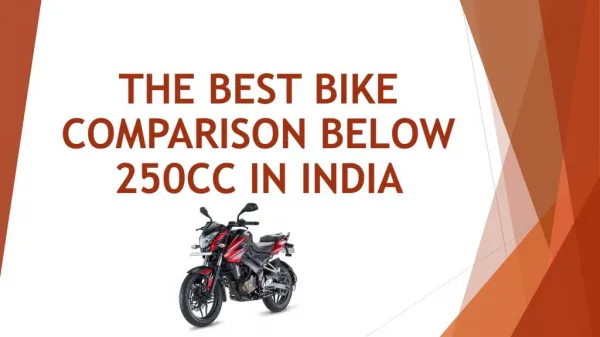 The best bike comparison below 250cc in India