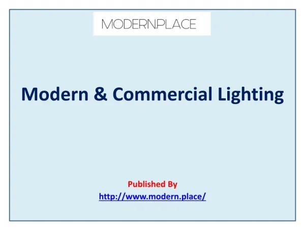 Modern & Commercial Lighting