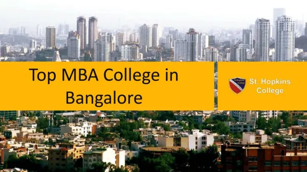Hopkins - Top MBA College in Bangalore