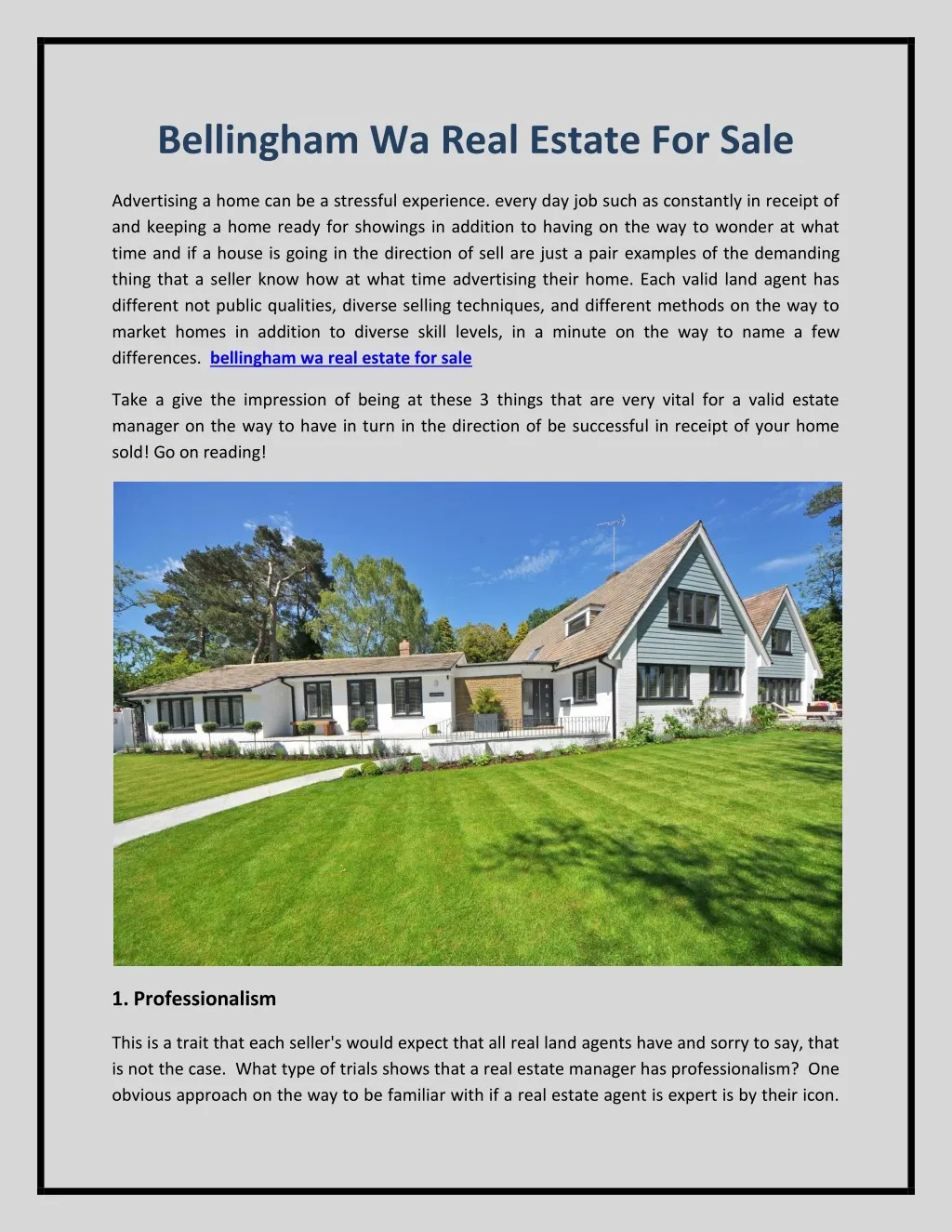 bellingham wa real estate for sale