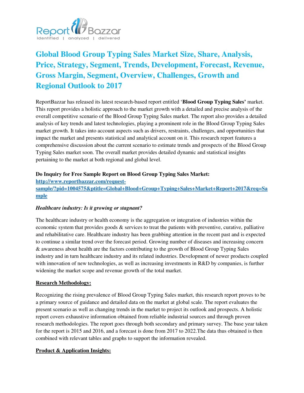 global blood group typing sales market size share