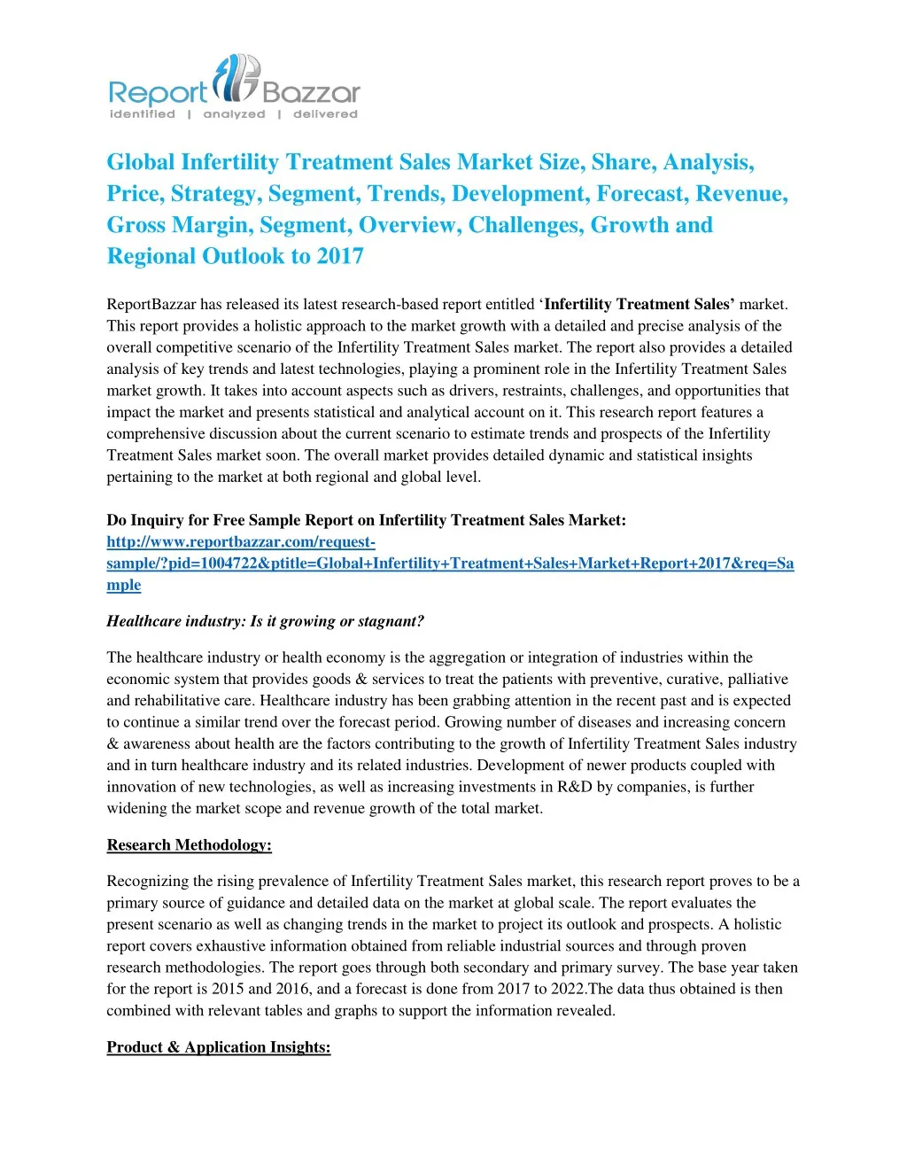 global infertility treatment sales market size
