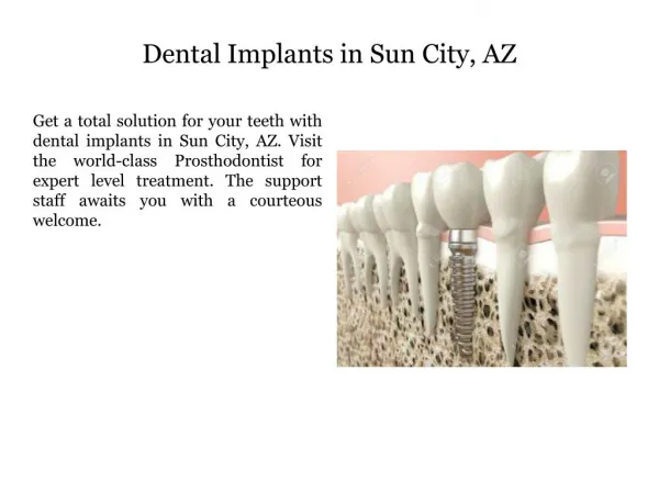 Dental Implants in Sun City, AZ
