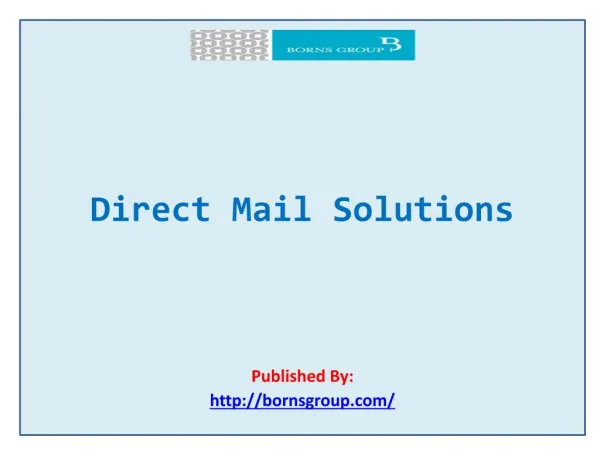 Direct Mail Solutions