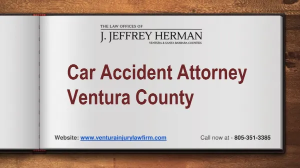 Car Accident Attorney Ventura County