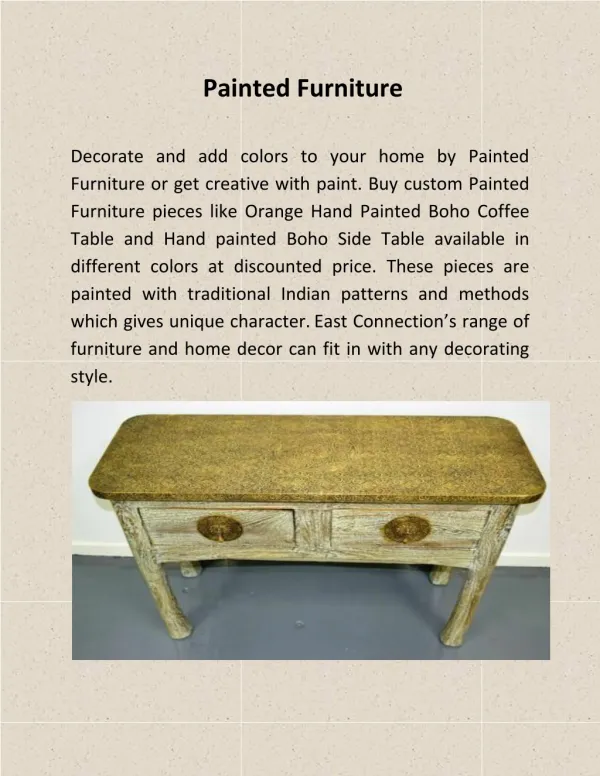 Solid Wooden Painted Furniture